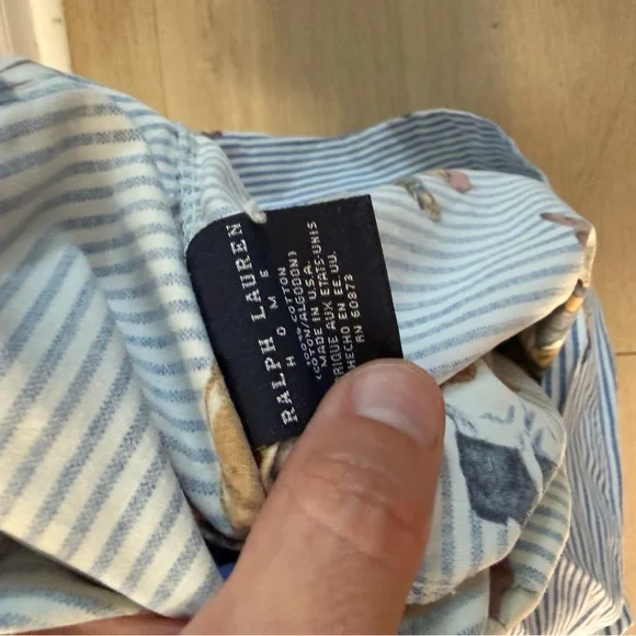 Vintage Ralph Lauren Striped Polo Bear Print pillowcase(1) standard - Picture 4 of 4